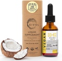 Vitamin D3 + K2 Flydende dråber (MK4 & MK7) Organisk fraktioneret kokosolie, Plant- baseret, Gluten- fri, Dairy- fri, Soy- fri, Nut- fri - høj potens, afledt fra Lichen & Natto, 2oz 240 dages forsyning