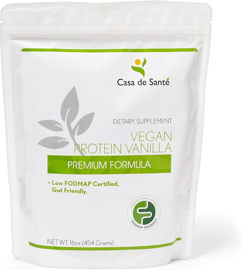 Lav FODMAP Certificeret Elemental Vegan Protein GLP1 IBS & SIBO Gut Friendly Gluten Dairy Soy Sugar Grain Free Keto Paleo Low Carb Alle naturlige ingen frø olie + Superfoods Spirulina Dulse & Kelp Vanilla