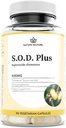 Natur Gendanne S.O.D. Superoxid Dismutase Supplement, 4000 IE SOD- Like Activity, Vegan, 90 Kapsler, Non- GMO, Gluten Free