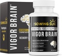 Vigor Brain Premium Nootropic Supplement – Concentration, Brain & Memory Support – Formulated with 40 Unique Nootropic Ingredients: DMAE, Choline, Phosphatidylserine, Bacopa Monnier & Huperzine A (1)