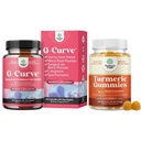Bundle af G- Curve Butt og Bryst Enhancement piller - Urte Enhancer kan støtte Body Skulpting Curves og gurkemeje for voksne Peach Flavor - Ekstra styrke fælles støtte Gummier