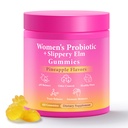 BURMINY Her Juicy Feminine Probiotics Gummies, Premium Feminine Balance Probiotics with Slippery Elm for Women's pH Balance and Freshness – Support Daily Wellness & Comfort 60 Pineapple Gummies