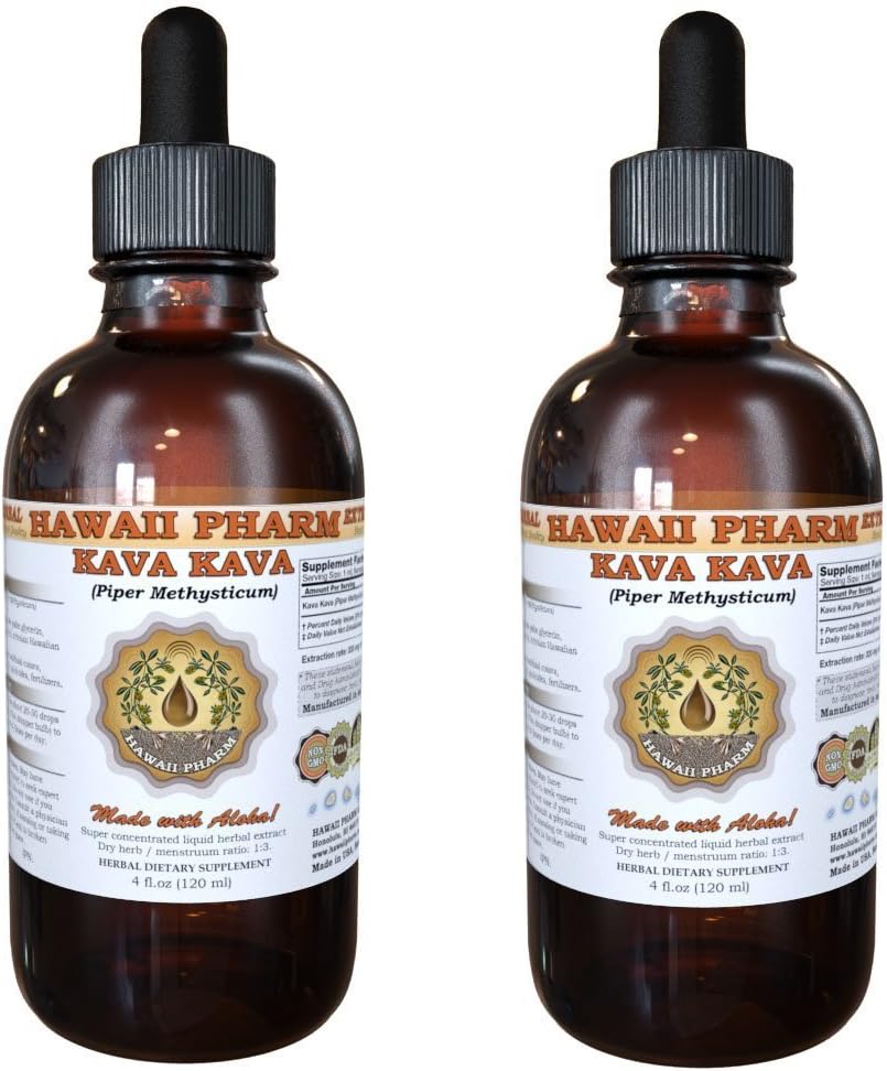 Hawaii Pharm Kava Kava (Piper Methysticum) Flydende ekstrakt 2x4 oz