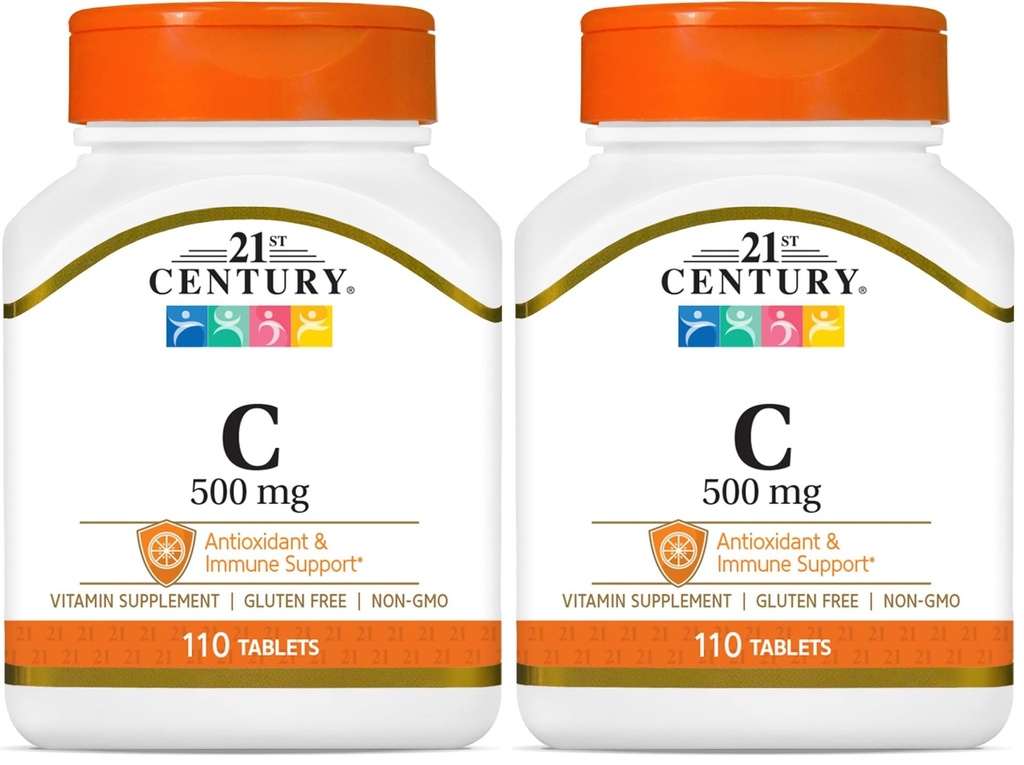 21st Century C 500 Mg Tablets, 110 Count (Pack of 2)