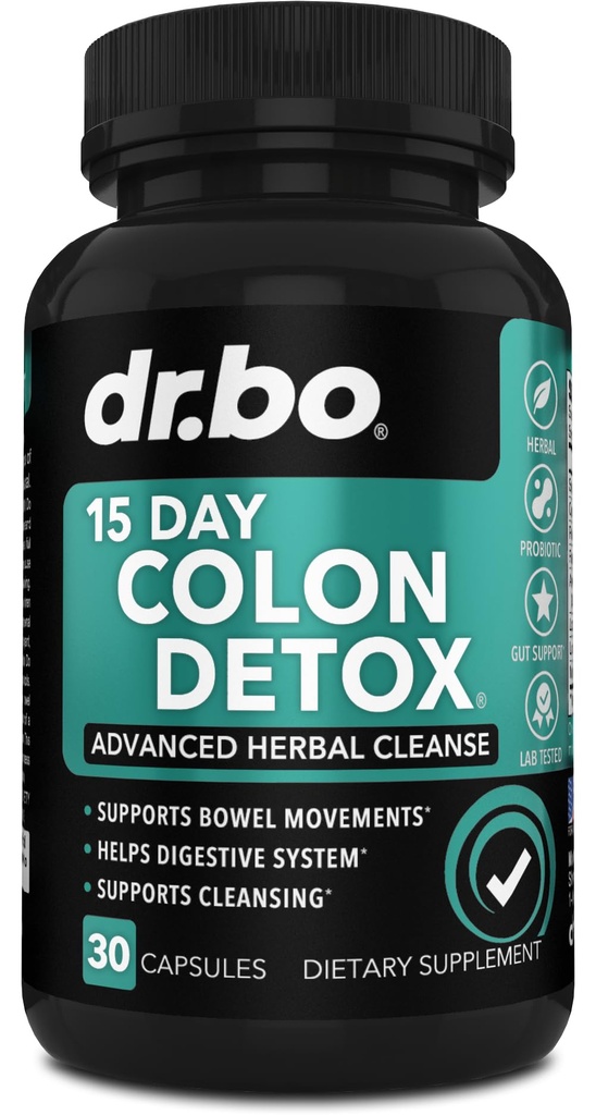 Colon Cleanser Detox til Vægt Flush - 15 dages Intestinal Rengøring piller & Probiotiske - Hurtig naturlig Laxative for Forstoppelse Relief - Tågebevægelse Kosttilskud til Mave Bloating, Gut Loss Support