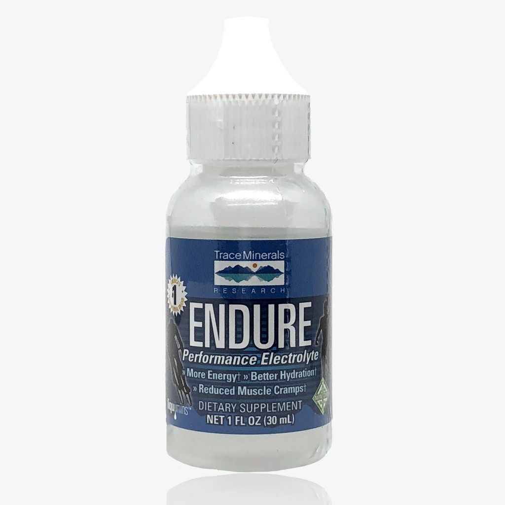 Trace Minerals Endure - Liquid Mineral Absorption Support - Electrolyte Support to Assistance Hydration & Sund Energi - Performance Support with Magnesium & Chloride - 1 fl oz (48 Servere)