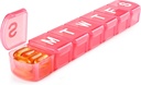 XL Ugentlig Pill Organizer 7 dag, MOLN HYMY Extra Large 1 uge Pill Dispenser Case, Daglig Medicin Organizer til at holde medicin, vitaminer, fiskeolier og tillæg (Pink