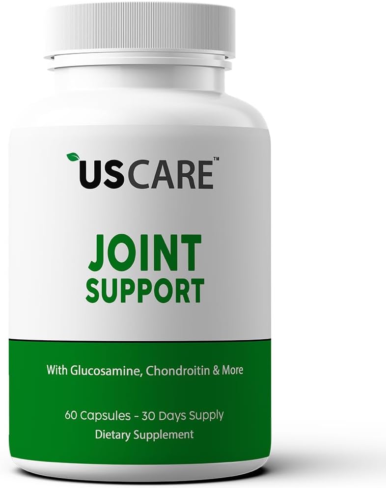 USCare fælles supporttillæg med Glucosamin, gurkemeje, Boswellia, MSM og mere til ryg, knæ, hænder