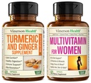 Gurkemeje supplement og ingefær rod fælles støtte supplement & Komplet Multivitamin til kvinder