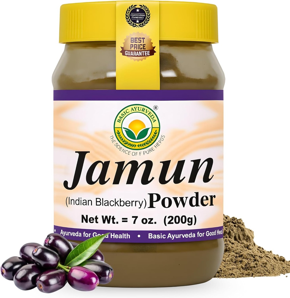 Basic Ayurveda Jamun Powder - 7.05 Oz (200g) Name 124; Indian Blackberry Fruit Powder