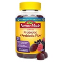 Nature Made Probiotic + Prebiotic Fiber Gummies for Daily Gut Health, Fiber Supplement med Probiotika til fordøjelsesstøtte, 50 Gummies, 25 dages forsyning