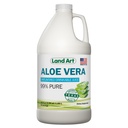 Land Art - Pure Aloe Vera Juice Unflavored - Cold- Forarbejdet - 99,7% Organic Aloe Vera Inner Fillet fra Friske Texas blade - fordøjelsessygdomme, Detox og naturlige wellness - 64 fl oz