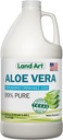Land Art - Pure Aloe Vera Juice Unflavored - Cold- Forarbejdet - 99,7% Organic Aloe Vera Inner Fillet fra Friske Texas blade - fordøjelsessygdomme, Detox og naturlige wellness - 64 fl oz