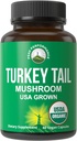Peak Performance Organic Turkey Tail Capsules - USA Grown Made with Real Turkey Tail Mushroom. Immune System Support Naturally Harvested Mushroom Supplements for Immunity. Vegan Supplement Extract
