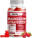 Magnesium Glycinate Gummies 1000mg - Sugar Free Magnesium Potassium Supplement with Vitamin D, B6, CoQ10 for Calm Mood & Sleep Support - 60 Strawberry Gummies