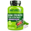 NATURELO Calciumtilskud - med vitamin C, vitamin D3, K2, og Calcium Magnesium Zink til bone Styrke med Calcium 600mg - Plantbaseret, 240 Vegetarkapsler, Non- GMO, Soy & Gluten- Free