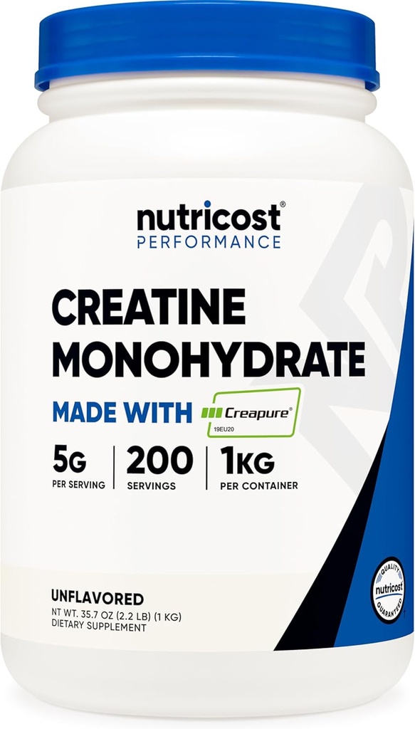 Nutricost Creapure ® Creatin Monohydrat Pulver 1KG