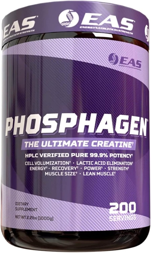 EAS Phosphagen Ultimate Creatin Powder Depot124; Power, Strength, Muscle Size, & Cell Volumisation Depot124; Pure 99,9% Potency Depot124; 200 Servere (Unflavored)