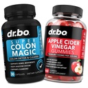 Colon Cleanser Detox & ACV Apple Cider Vinegar Gummies - 15 dages Colon Cleanse Pills Flush & Probiotic & ACV Gummies Kosttilskud - Tågebevægelse Kosttilskud til Intestinal Mave Bloating Gut Support