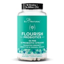 Flourish Probiotika + Prebiotika til kvinder - Gut og fordøjelse, Urinære Tract, Reducere bloating, Vaginal Sundhed - 18 Klinisk Proventtog, 14 Millioner CFU - 30 Shelf- Stable Mini Vegan Kapsler