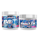 Evogen EVP 3D Amino K.E.M. Bundle – Stim Free Pre Workout Powder & EAA/BCAA Pump Volumizer for Muscle Growth, Hydration & Performance | Sour Candy