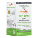 NaturePlus PRO Longvida Curcumin 500 mg - 60 kapsler - fremmer sund gratis radikal beskyttelse - ikke-GMO, Vegan & Gluten Free - 60 Servere