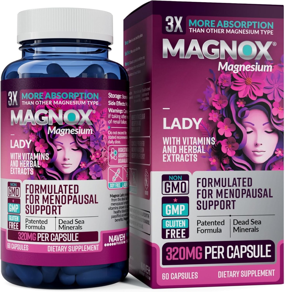 MAGNOX Lady Magnesium Supplement Note 124; Menopause og PMS Support til kvinder