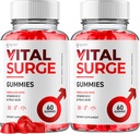 (2 Pack) Vital Surge Gummies, Official Vital Surge Maximum Strength 1000MG Advanced Supplement Gummies, VitalSurge Herre Detox Supplement, Vitasug Gomitas Chews med naturlige ingredienser (120 Gummies)