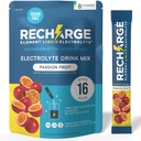 Recharge Element Liquid Electrolyte®Hydration Boost Formula Passion Fruit Electrolyte Powder Packets | Sugar Free, Keto Friendly Drink Mix for Rapid Rehydration, Sports Recovery & Travel (16 Servings)