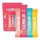 GORGIE Energy Drink Mix, Sugar-Free, 150mg Green Tea Caffeine Powder Packets, L-Theanine, Loaded Tea, Biotin, B Vitamins (B6, B12) - Vegan, Low Calorie, Variety Pack, 12 Sticks.