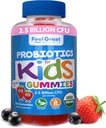 Føl store USDA Organic Kids Probiotika Gummies Name 124; Chewable Strawberry Probiotika til fordøjelsesmæssig sundhed & immunforsvar