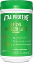 Vital Proteins Matcha Lattes, Matcha Green Tea Collagen Latte Powder, L- Theanin & Koffein & MCT - Støtte sundt hår, hud, negle - Original