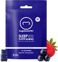 SugarBearPro Sleep Gummy 14 Day Supply, Extra Strength Melatonin 6mg, for Mænd & Kvinder, Vegansk Vitamin B6, L- Theanine, 5 HTP, Valerian, Sovehjælp til voksne & Teens, Certificeret Kosher