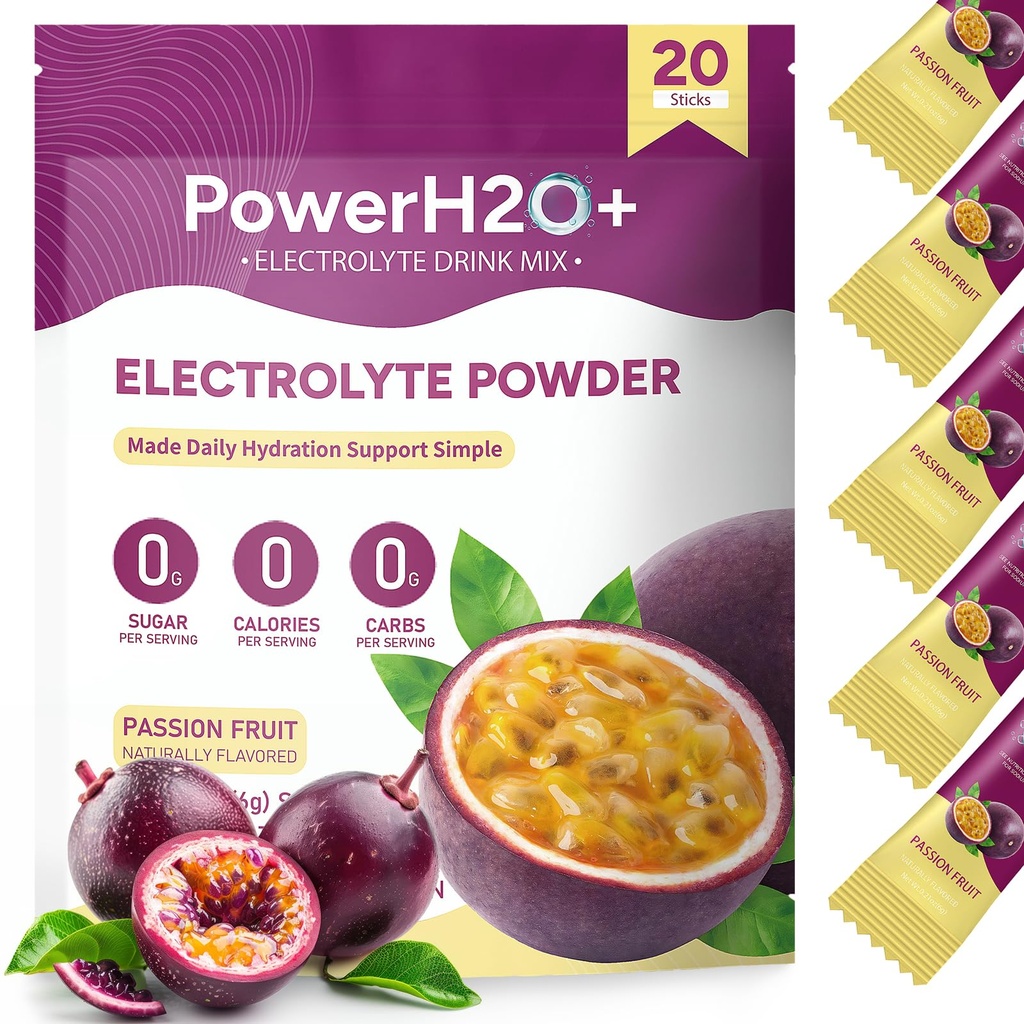 20 Sticks Sugar Free Electrolytes Powder Packets-5 Flavors Liquid Daily IV Hydration Packets,Electrolyte Drink Mix Travel Electrolyte Packet for Rapid Hydration,0 Calorie,0 Sugar