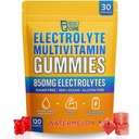 Electrolyte Gummies Sugar Free | Watermelon Recovery & Antioxidant Supplements for Energy, Instant Hydration & Post-Workout Performance | Energy Gummies Calcium & Vitamin C, Vegan, 120 Count