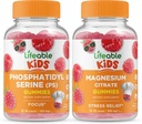 Lifeable Phosphatidylserin (PS) Kids + Magnesium Kids, Gummies Bundle - Great Tasting, Vitamin Supplement, Gluten Free, GMO Free, Chewable Gummy