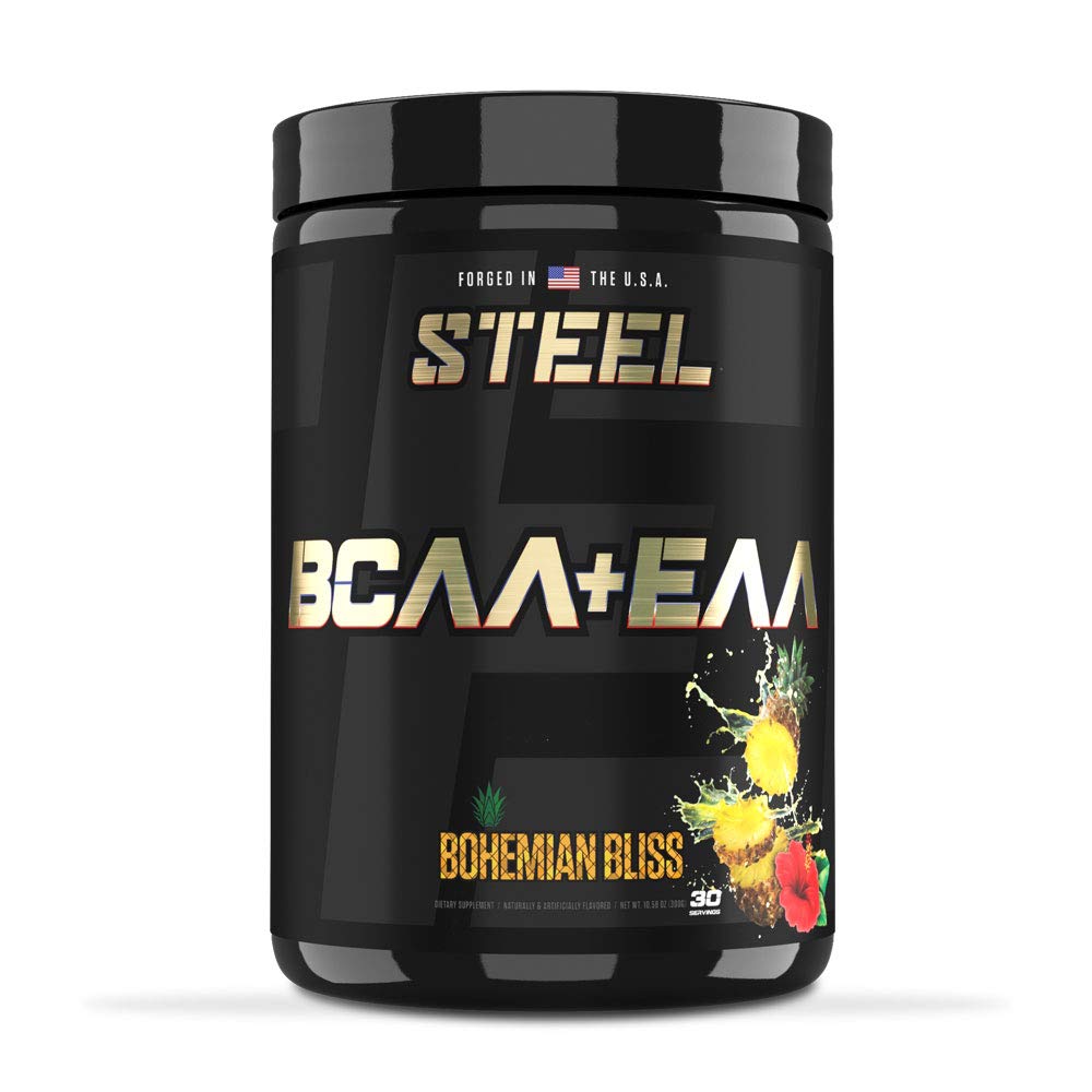 Stål Kosttilskud â 124; High Performance BCAA EAA pulver â 124; fremmer Lean Muscle Growth og Workout Endurance â 124; 2: 1: 1 forhold til at inddrive Muscle Hurtigere 30 Serveringer. (Bohemian Bliss)