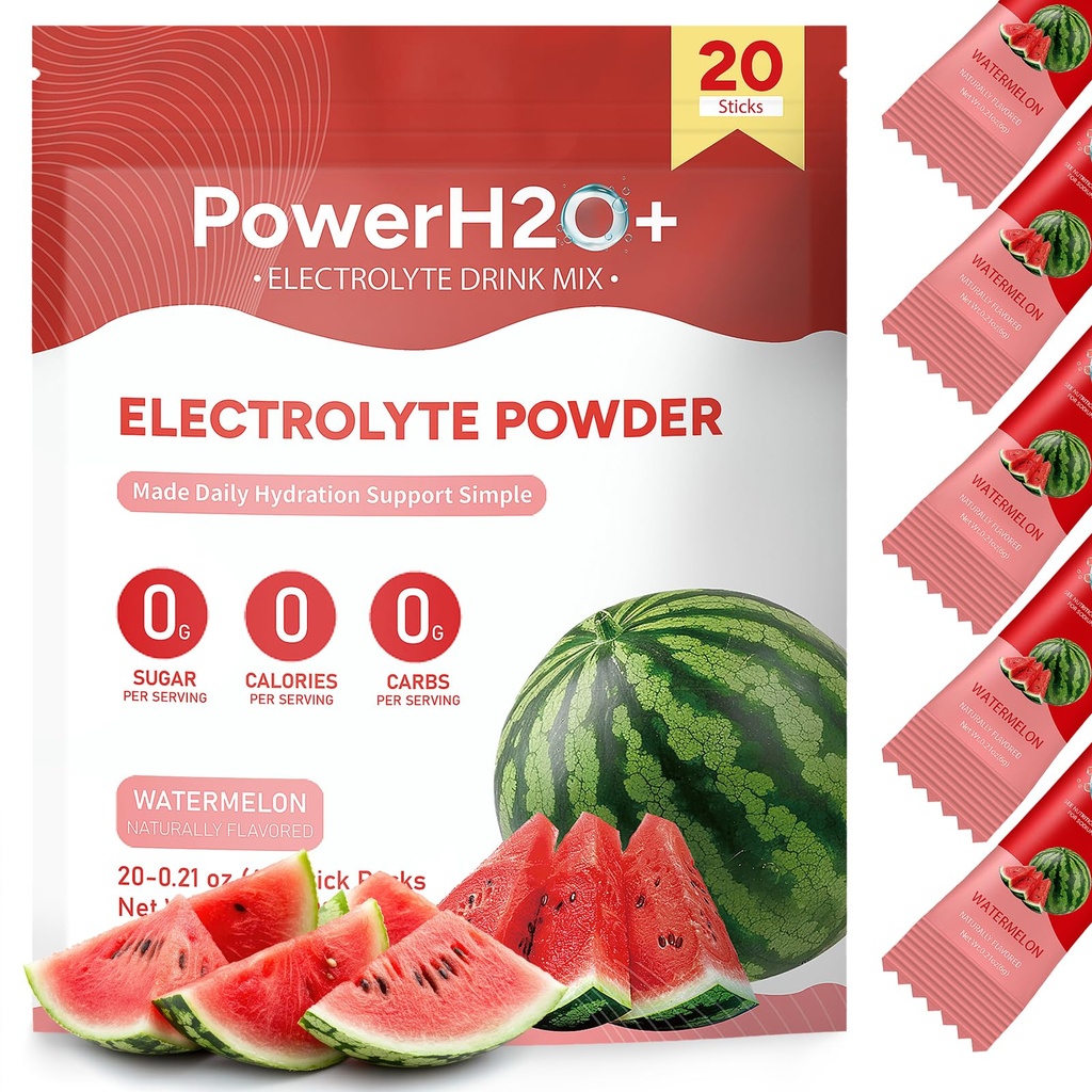 20 Sticks Sugar Free Electrolytes Powder Packets-5 Flavors Liquid Daily IV Hydration Packets,Electrolyte Drink Mix Travel Electrolyte Packet for Rapid Hydration,0 Calorie,0 Sugar
