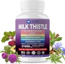Mælk Thistle Supplement 15000mg Økologisk Artiskoke Chanca Piedra Mælkebøtte Leverbeskyttelse Supplement Indeholder glutathion NAC Beetroot Powder D3 & K2 vitaminer Mineral (29- IN-1) Made in USA