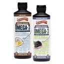 Barlean 's Omega 3 Liquid Supplement Bundle, BlackBerry Smoothie Flax Seed Oil og Piña Colada Fish Oil Kosttilskud sæt, 16 oz