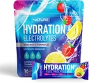 Elektrolytter Powder Hydration Pakker - Inddrivelse Drik mix med natrium, kalium, magnesium, calcium, C-vitamin & zink - Sukker fri, Keto, Non GMO & Vegan - Jordbær Lemonade - 16 sticks