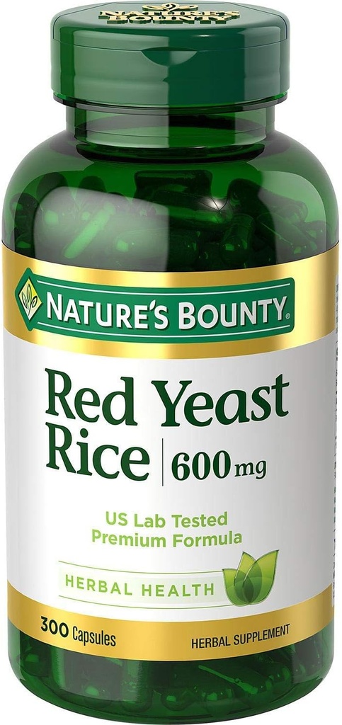 Nature 's Bounty Red Gær Rice 600 mg kapsler 250 ea (pakke med 2)