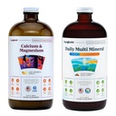 LIQUIDHealth Calcium Magnesium Vitamin & Daglige Multi Minerals Flydende supplement Bundle for voksne - Immunsystem, Bone & fælles støtte, Forbedre mobilitet, øge energi - Vegan, Non- GMO, USA Made