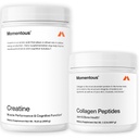 Momentous Creatin Monohydrat Powder & Grass- Fed Collagen Peptider Powder Stack - Understøtter Styrke, Lean Muscle, & Inddrivelse - FORTIGEL & C-vitamin for hår, hud, negle, & fælles sundhedsstøtte
