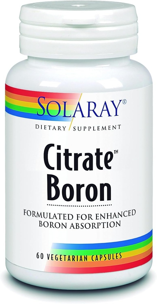 Solaray Biocitrate Boron Supplement, 3 mg, 60 Tælling