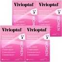 Vivioptal Kvinder, 90 kapsler (1 års forsyning), CoQ10 & Omega-3, Multivitamin & Multimineral, Gluten Free, Tysk Formel
