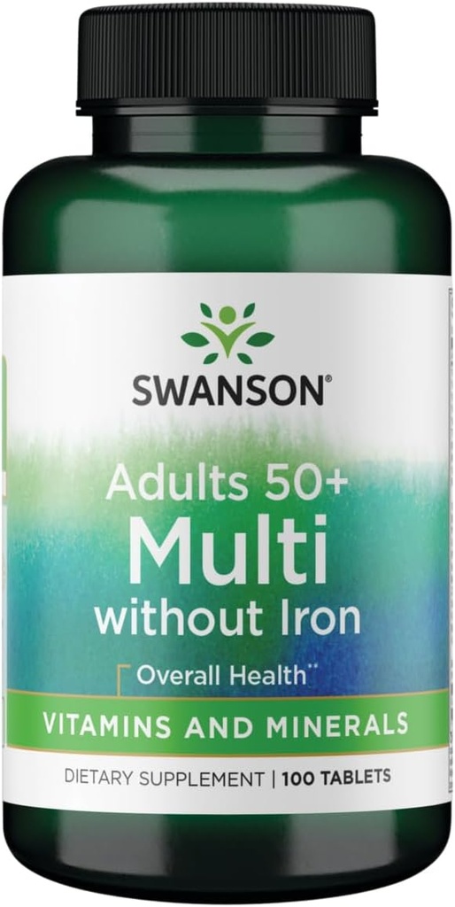 Swanson Geromulti Uden jern (Multivitamin til seniorer) 100 Tabs