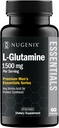 Nugenix Essentials L- Glutamin, 1500mg 100% Botanisk L- Glutamin Aminosyre, Protein Syntese, Understøtter cellular funktion, 60 kapsler