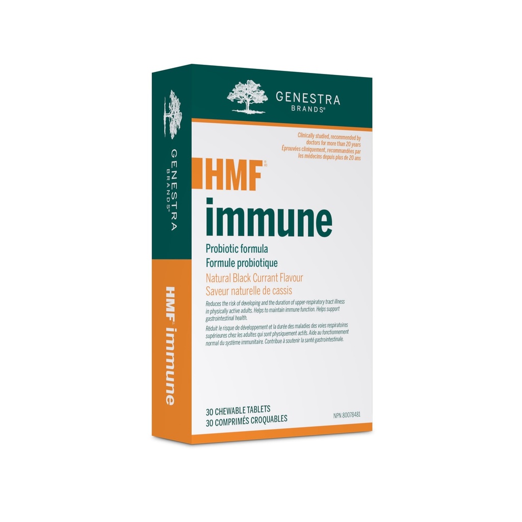 Genestra Brands HMF immunforsvar 124; probiotisk supplement 124; 30 tyggetabletter