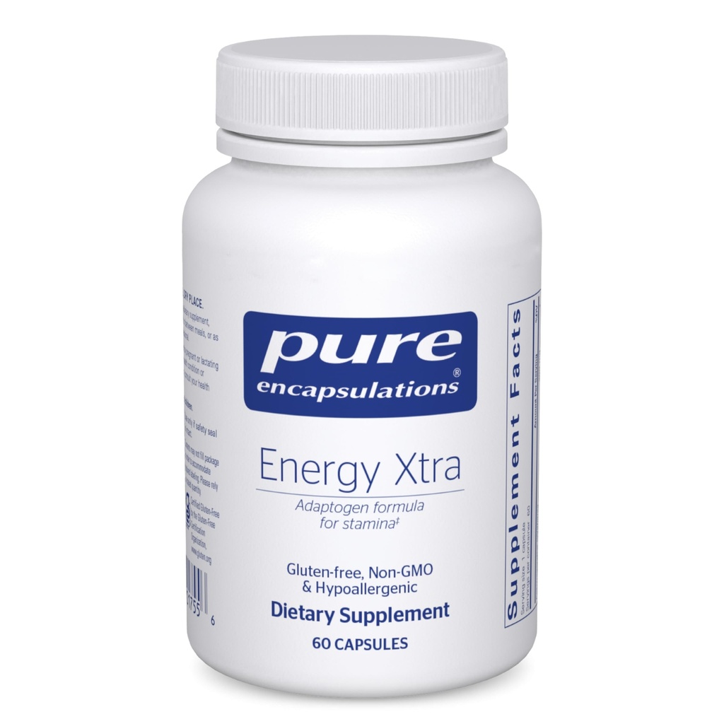 Ren indkapsling Energi Xtra Note 124; Adaptogen Formel til Stamina *
